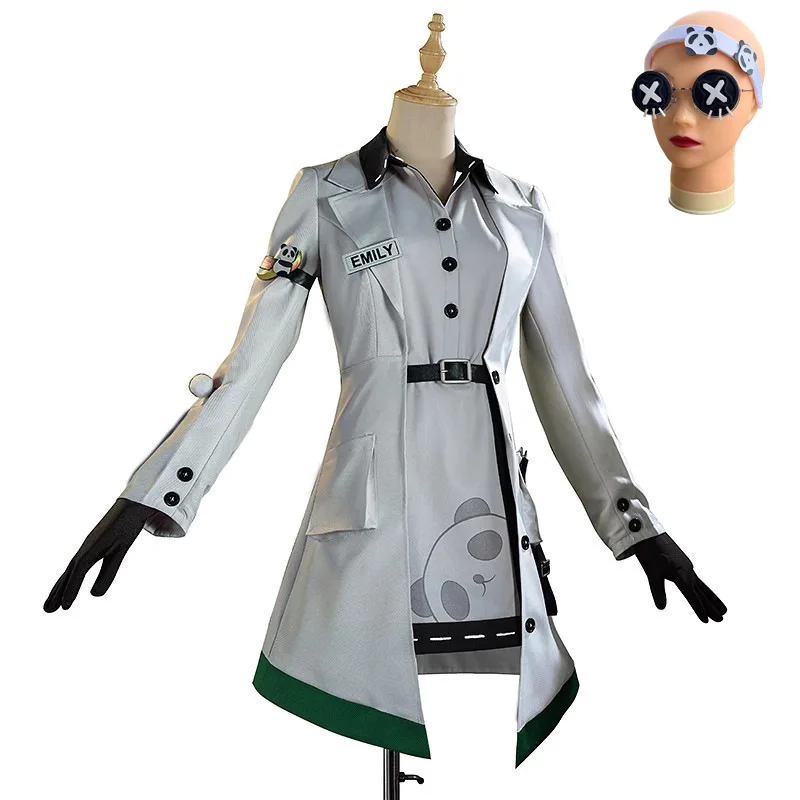 Game Identity Ⅴ Doctor Emily Dyer Costume Cosplay Panda Fashion Bamboo Shade Guardian Donna Cappotto Tuta Costume Di Halloween