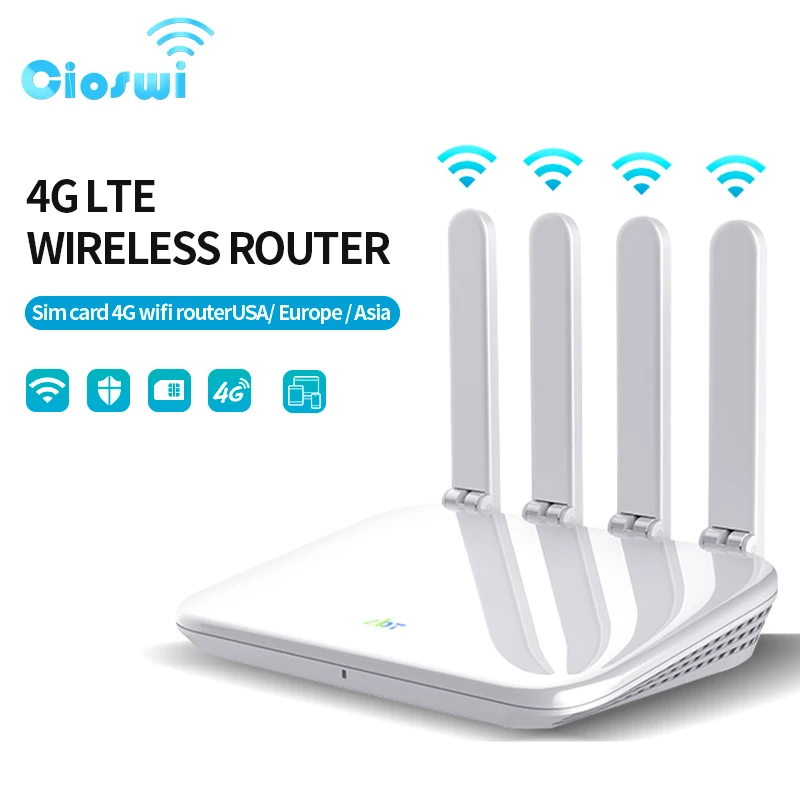 Wifi Roteador 4g 300mbps para Casa Sim Cartão Antena 300m Ethernet Wan Lan Ec200teuha Modem 32 Usuário com b8 B20 B28 - Imagem 6
