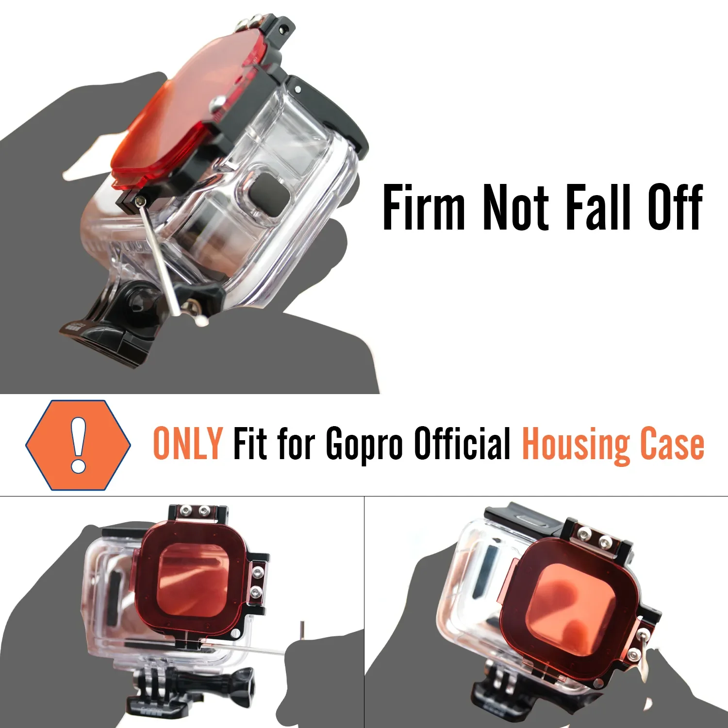 Red Filter For Gopro Filter Kit Dive For Gopro Hero 8 9 10 11 12 Free Scuba Diving Photography Accessories