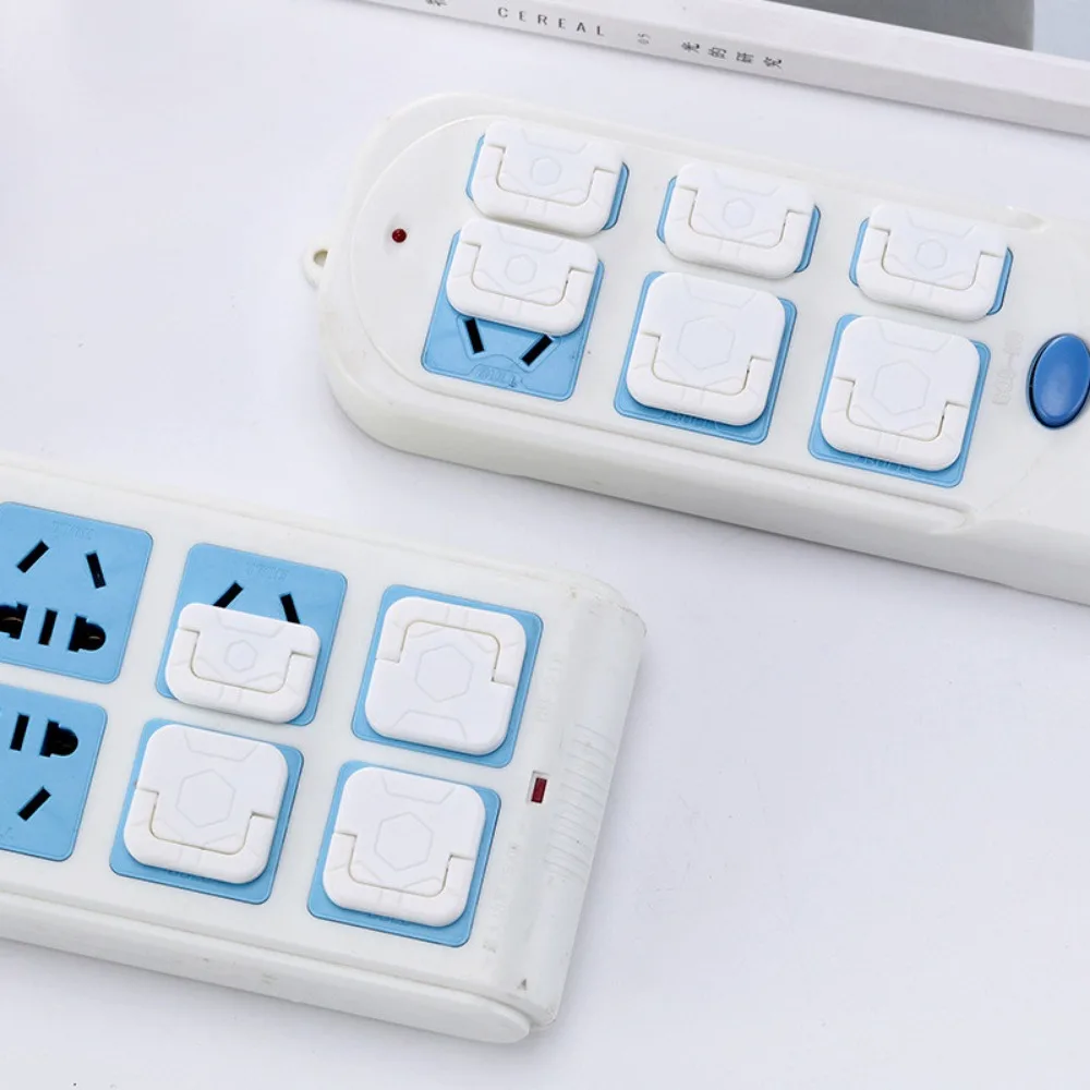 Easy Install Baby Child Electric Shock Protection Socket Cover Dust-proof Tape Hidden Handle for Families Power Plug Protector