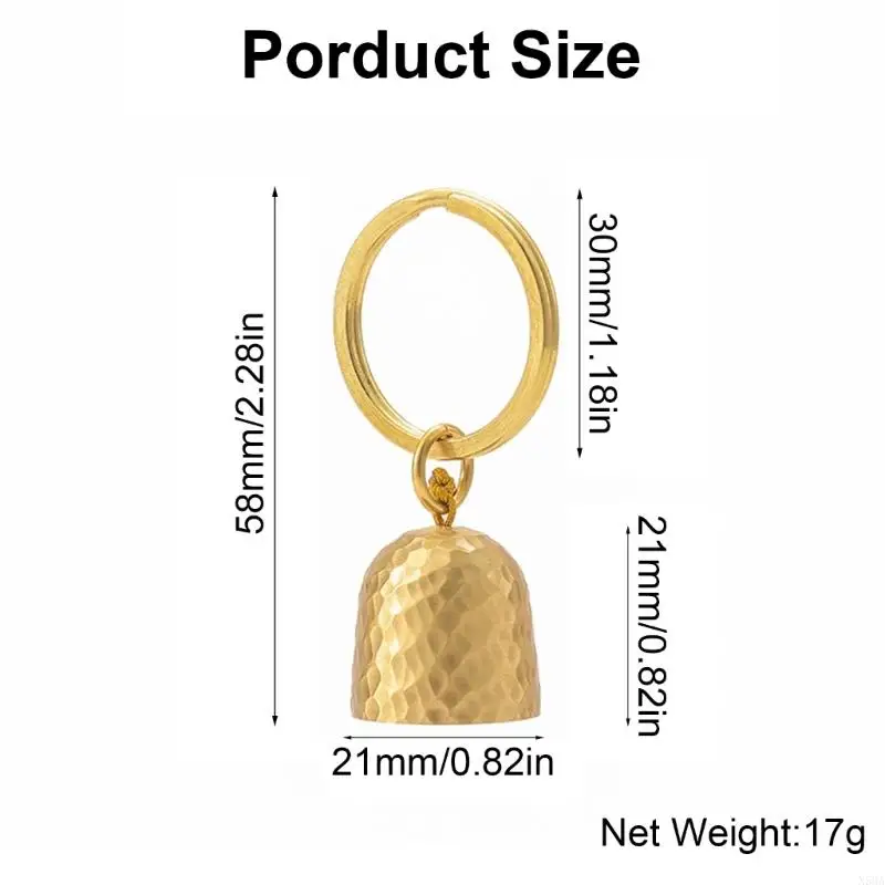Brass Key Chain Outdoor Metal Bells Pendant Keychain Wind Hangings Keyring