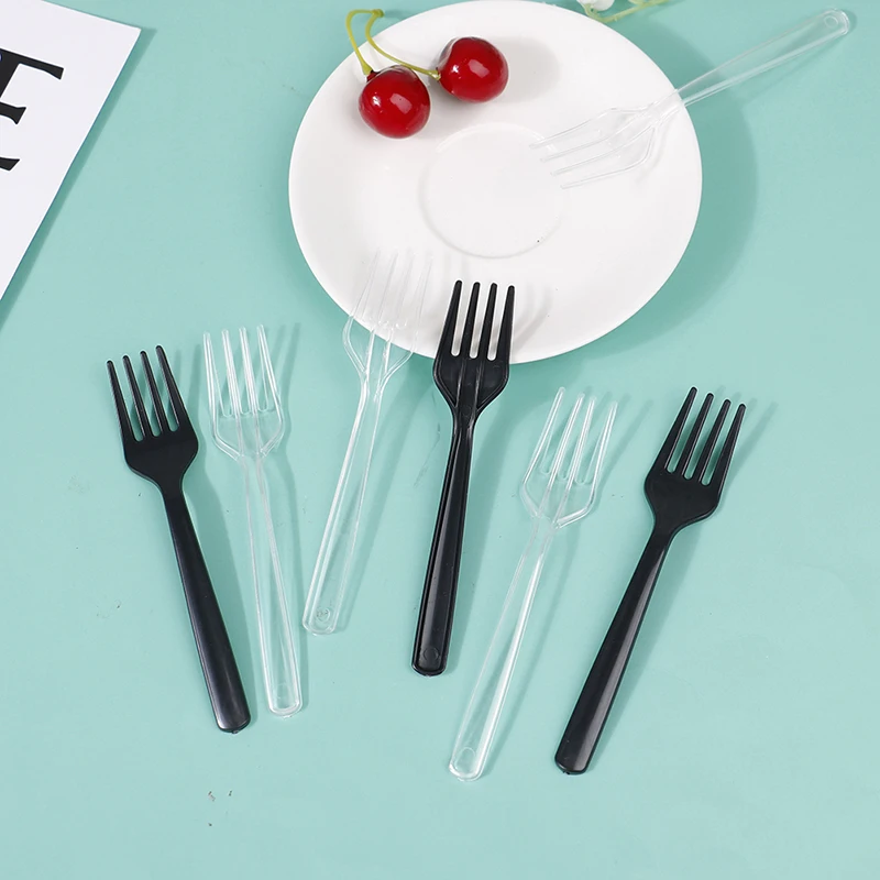Clear Transparent Forks for Party 100Pcs