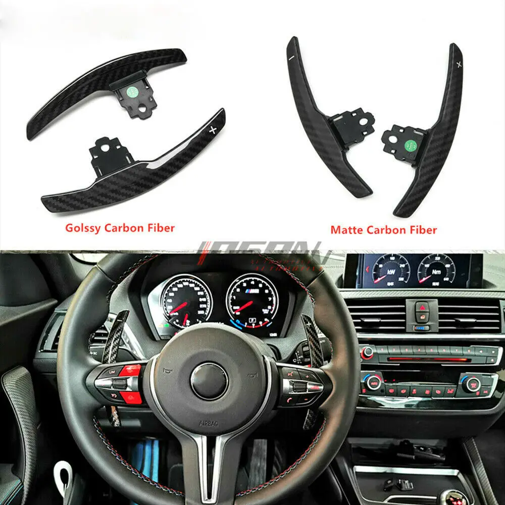 Carbon Fiber Steering Wheel Paddle Shifter Extension For Bmw F20 F22