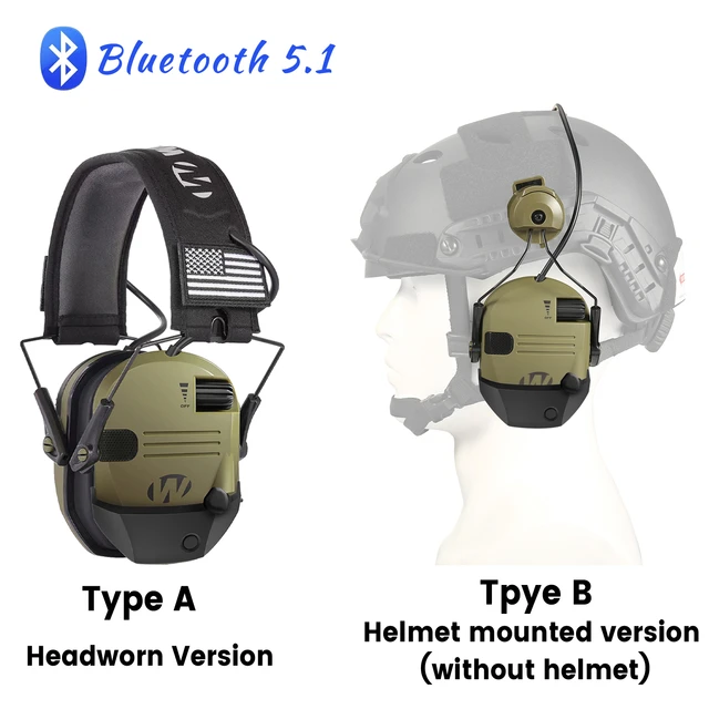 Casque de tir anti-bruit Bluetooth 5.1, cache-oreilles de tir