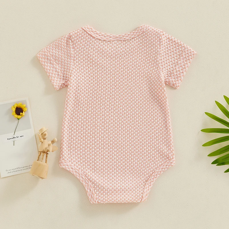 

Mubineo Baby Boy Girl Short Sleeve Bodysuit Summer Romper Comfy Newborn Infant Unisex Clothes Tops