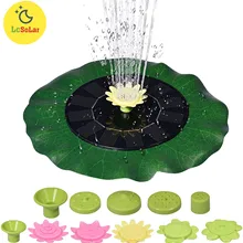 Lotus Leaf Floating Solar Fountain Solar Powered Fountain Pump for Standing Floating Birdbath Water Pumps for Garden Patio Pond