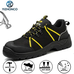 YIZHONCO – baskets de sécurité pour hommes, chaussures de sécurité à bout en acier, Anti écrasement, chaussures de travail décontractées, de randonnée 