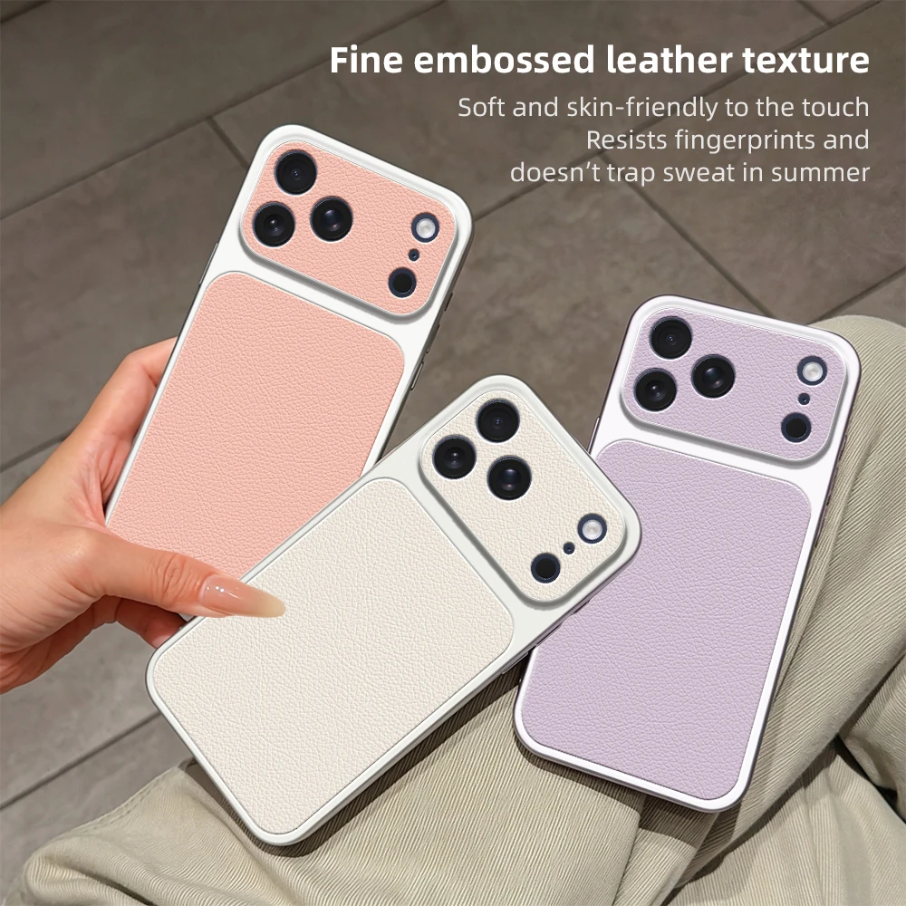 Luxury Leather Case with Lens Protection for Tecno Spark 50 - Matte Finish Back Cover