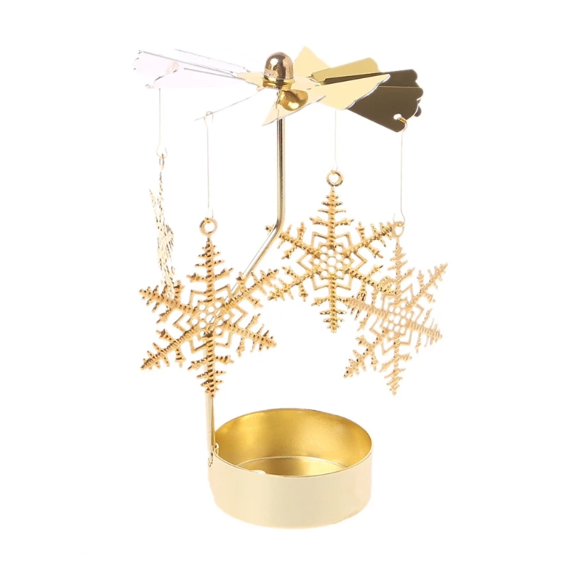 Rotating Spinning Carousel Tea Light Candle Holder for Home Dinner Wedding Bar Party-candle holders