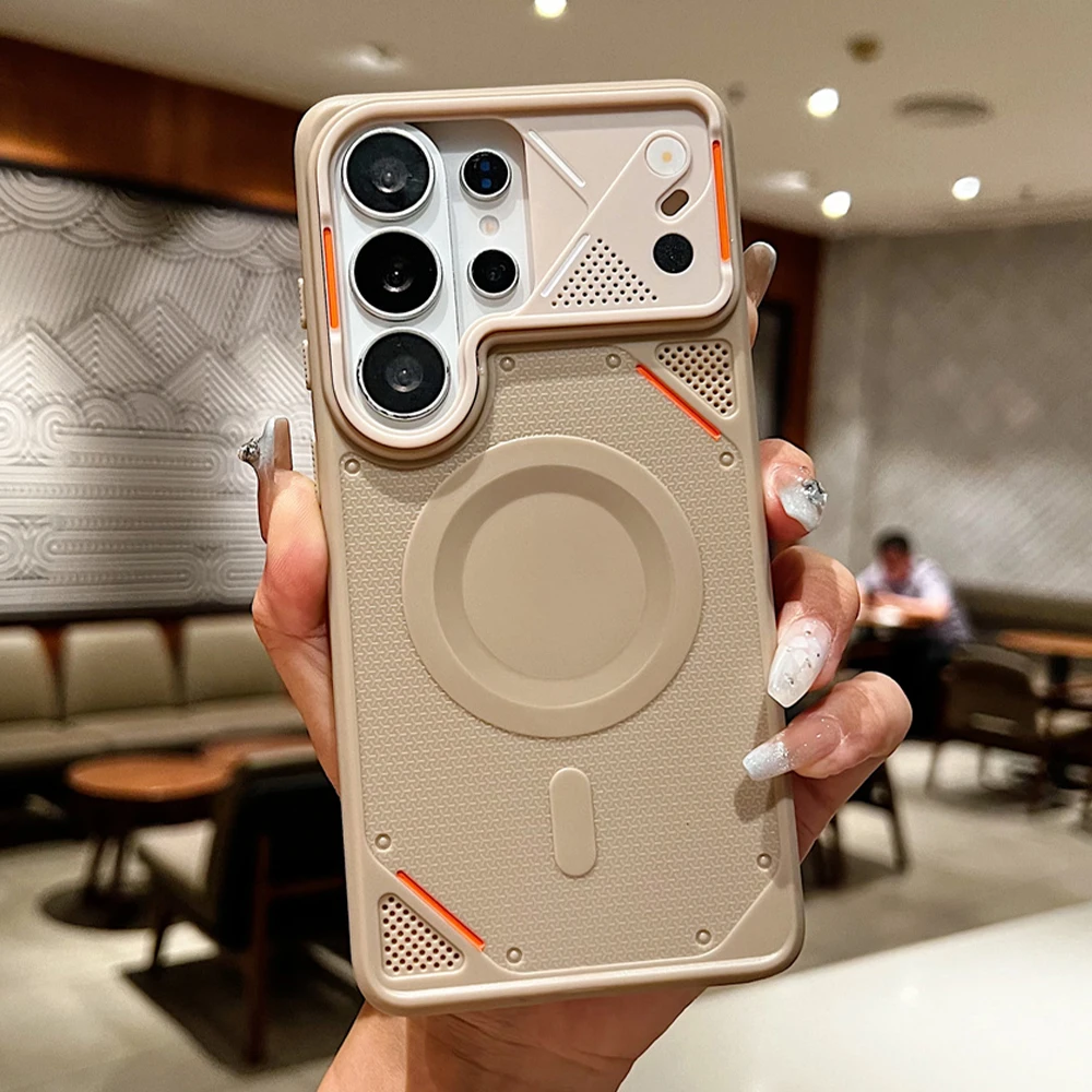 MagSafe-Compatible Shockproof Matte TPU Phone Case with Wireless Charging Protection