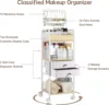Makeup Organizer, Floor Skincare Cosmetics Organizer with Drawers, Jewelry Organizers and Storage for Earring Necklace 4