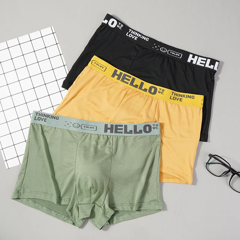 

4Pcs/Lot Sexy Shorts Men Plus Size Letter Panties BoxerShorts Man Underwear Mens Boxers Breathable U Convex Male Underpants