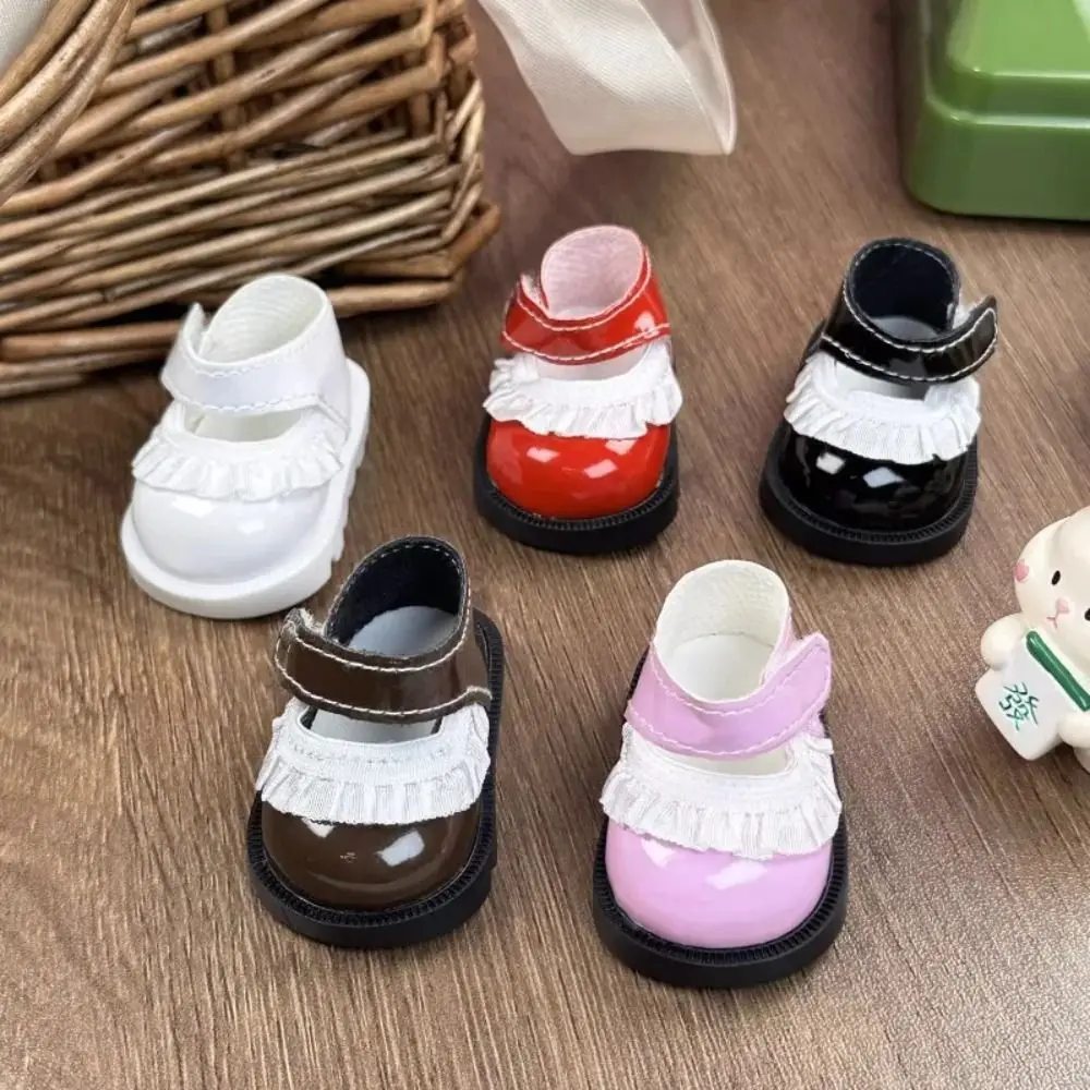 Mini Shoes Dolls PU Leather Shoes Boots Toys For  20cm 14inch Doll Accessories Play House Dress Up 5cm Sequin Shoes