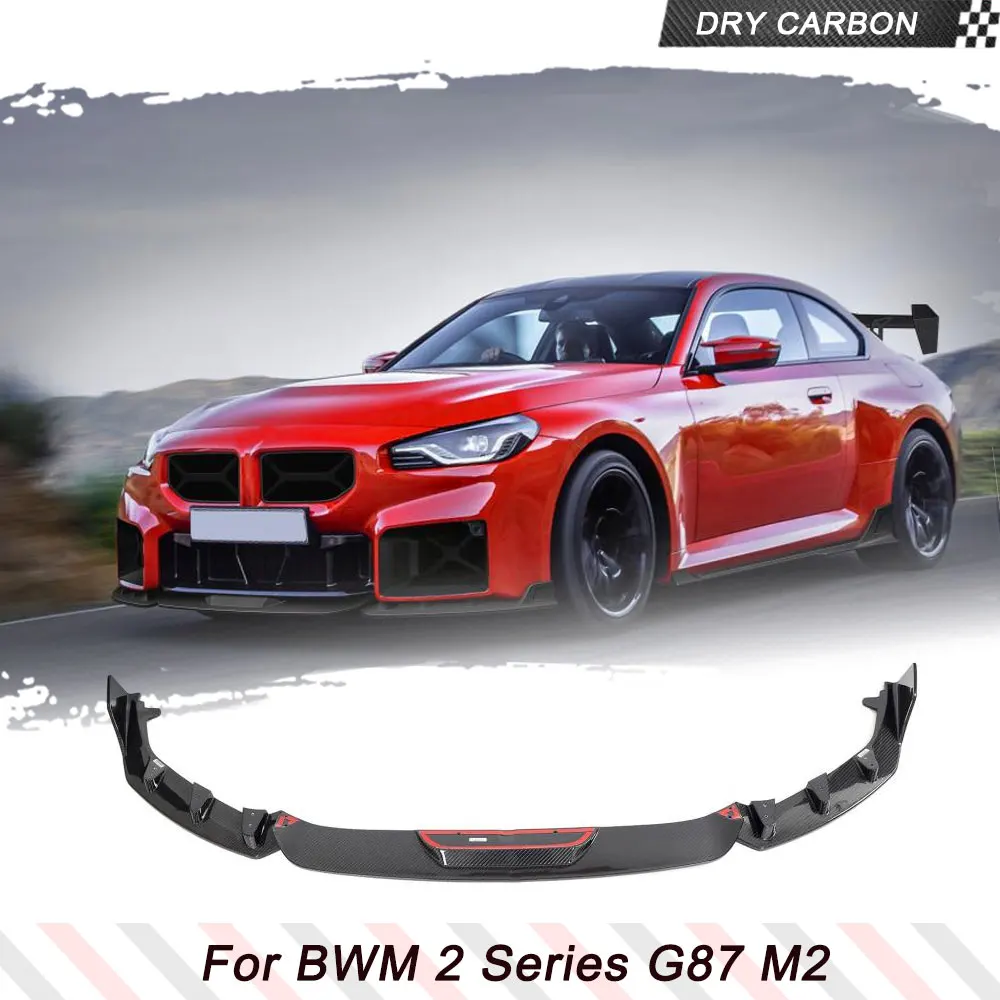 

Prepreg Dry Carbon Car Front Lip Spoiler for BMW 2 Series G87 M2 Coupe 2022 2023 Car Front Body Kits Lip Chin Guard Protector