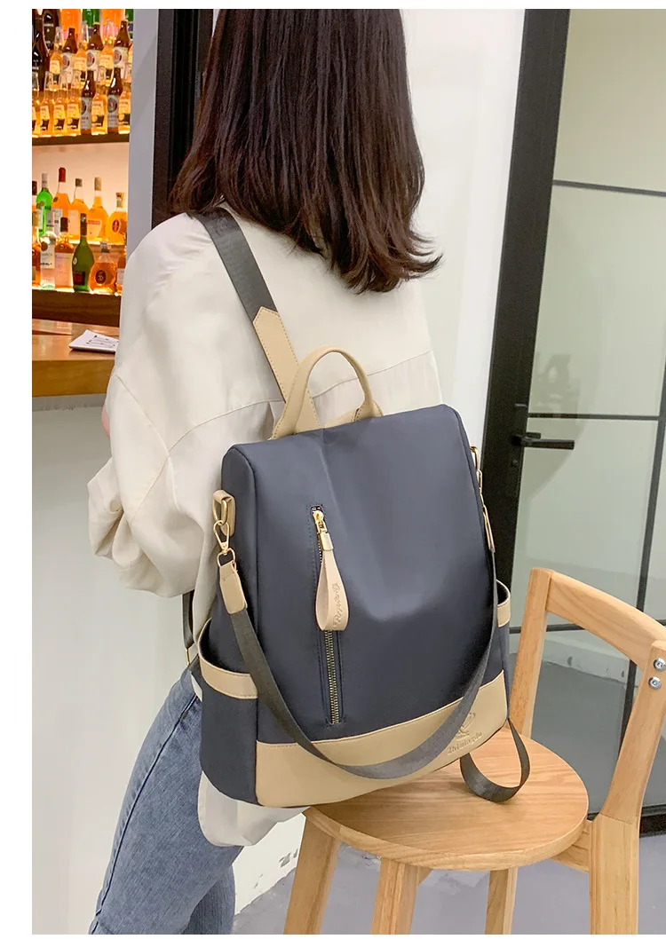 Sac à Dos Femme Imperméable Anti-Vol Léger En Cuir PU