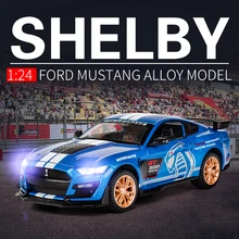 

1:24 Ford Mustang Shelby GT500 Alloy Racing Car Model Diecast & Toy Vehicles Metal Car Model Simulation Collection Kids Toy Gift