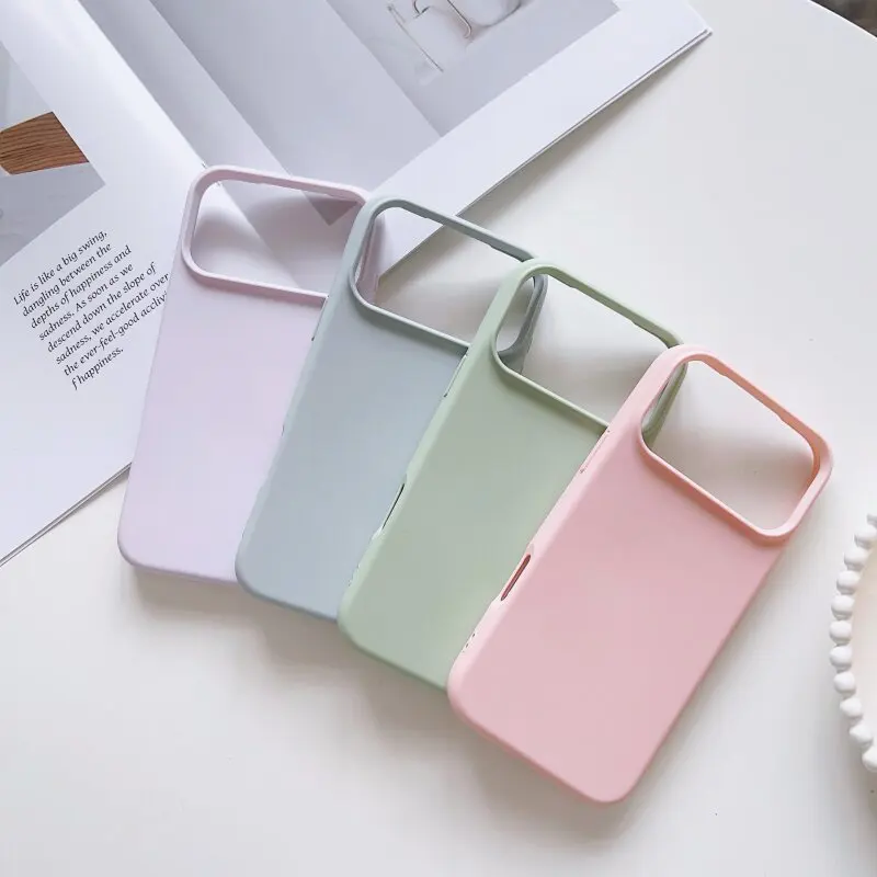Elegant Matte Silicone Slim Case - Pure Color Ultra Thin Soft Shockproof Cover