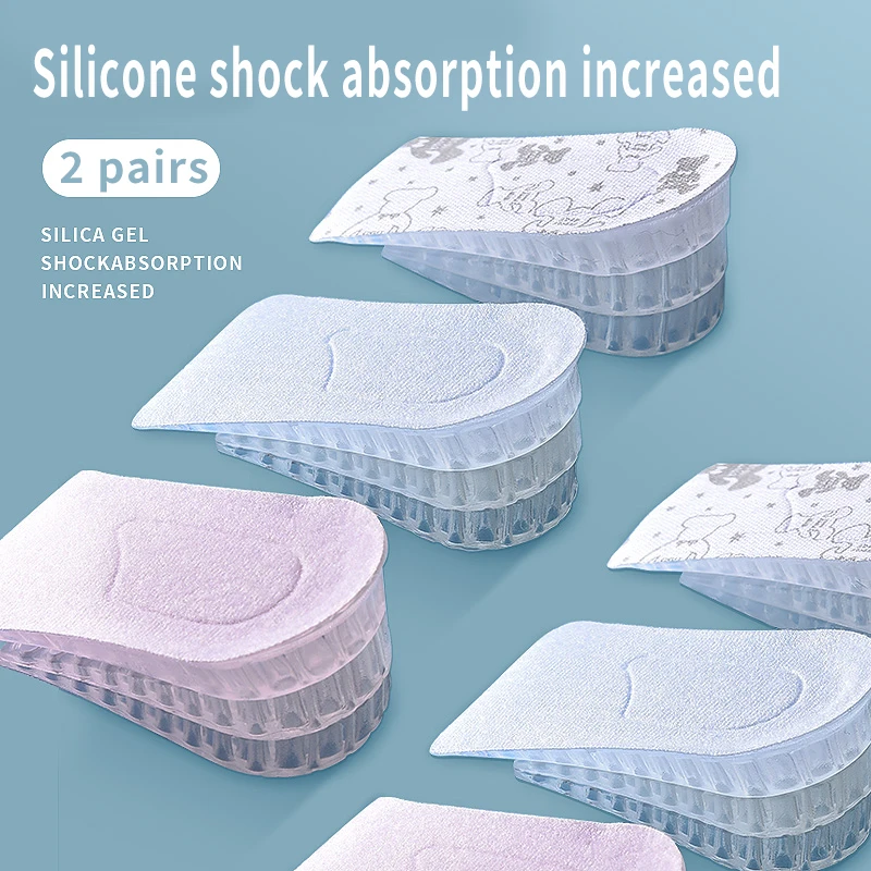 1 Pair Invisible Height Increase Insoles Women Men Half Insole 3-4-Layer Air Up Lifts Elevator Shoes Pad Heel Lifting Insert