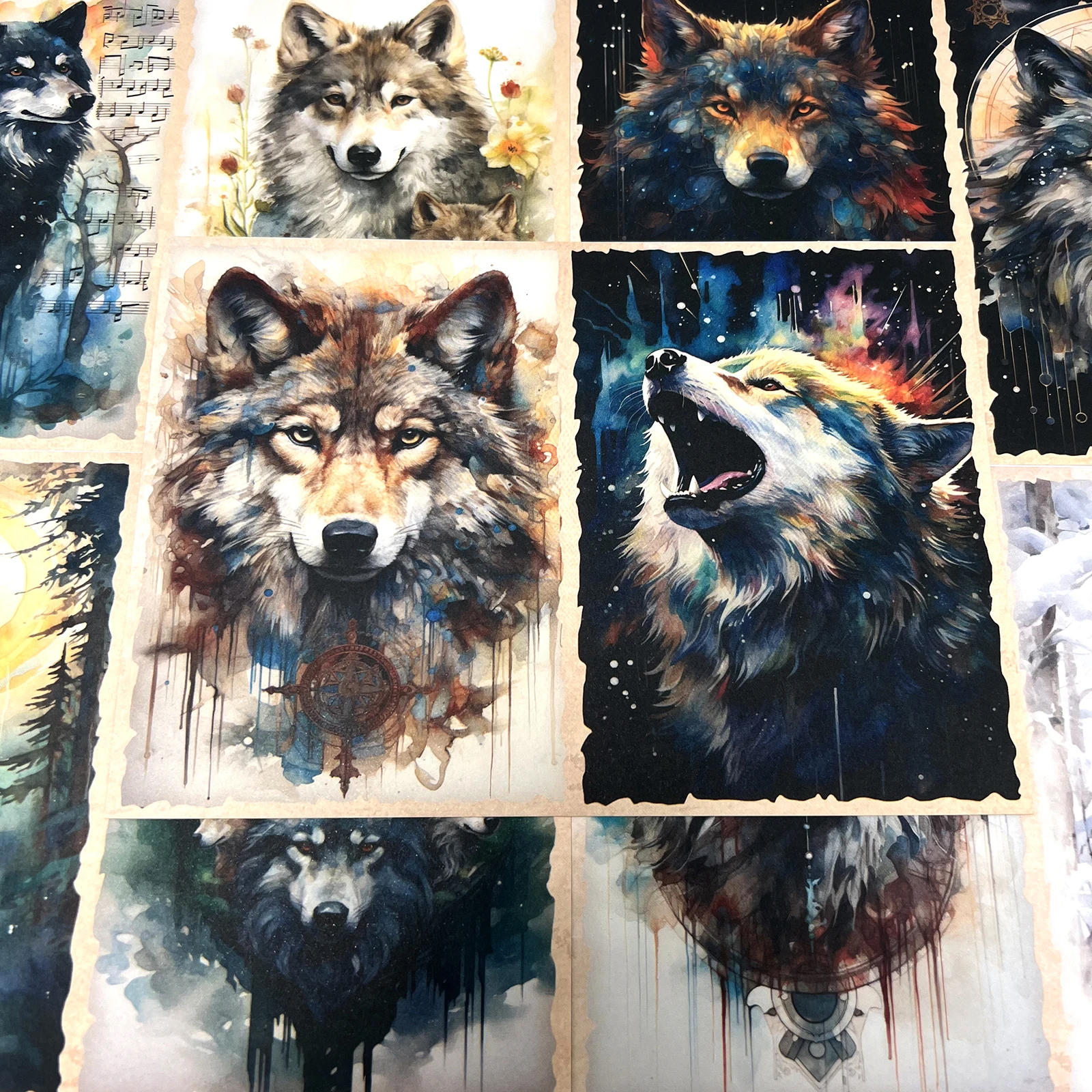9Sheets A5 Size The Wild Colors Of The Wolf Junk Diary Magazine Scrapbooking Viguscraft