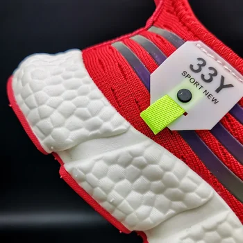 أحذية رياضية كاجوال قابلة للتنفس، نعل ناعم، مريح وغير قابل للانزلاق، أحذية كاجوال حمراء عصرية متعددة الاستخدامات للجنسين، أحذية رياضية 5