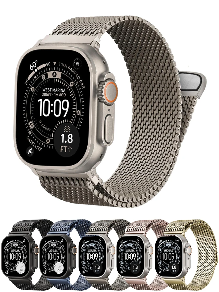 Magnetische Armbänder für Apple Watch Ultra 3 Band 49mm 46mm 42 44 45 41 Milanaise Uhrenarmband Correa iWatch Series SE 8 9 10 11 – Detail 1