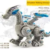 Electric Simulation Atomize Fire Dinoasur Bionic Walking Shaking Head Water Spray Cool Light Children Educational Puzzle Toys 3