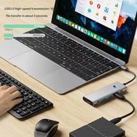 FC&EC 9-IN-1 USB C Docking Station TYPE-C HUB to HDMI 4K 60Hz with Screen off Button USB 3.0 5Gbps HUB 100W Fast Charge for Mac - Image 5