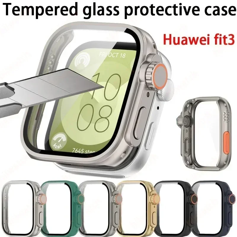 Premium Tempered Glass Protective Case for Smart Watch Strap - Durable Screen Protector Shell Frame