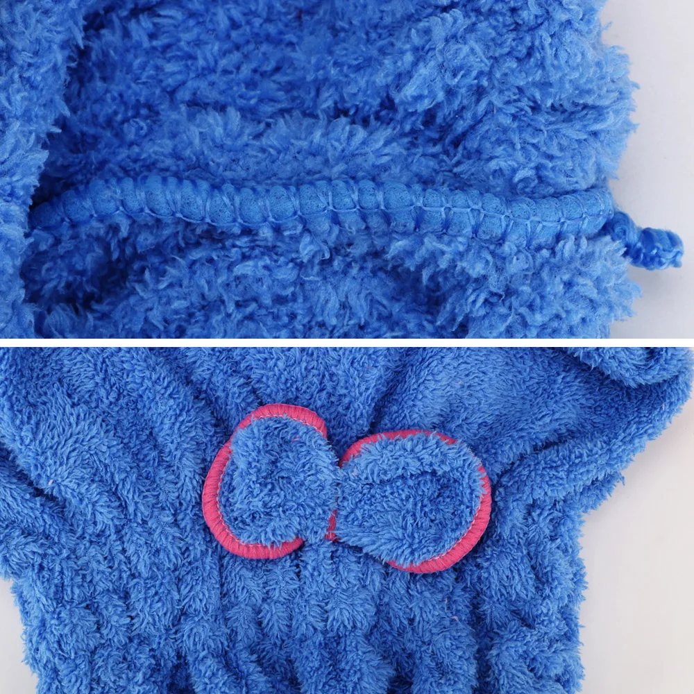 Microfiber Towel Shower Cap Hair Towel Wrapped Towels Microfiber Bathroom Hats 5 Colors