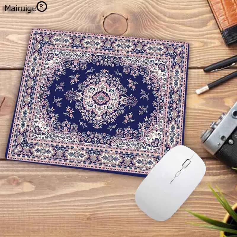 Elegant Persian-Style Floral Mouse Pad - Small Non-Slip Desk Accessory, 22x18cm