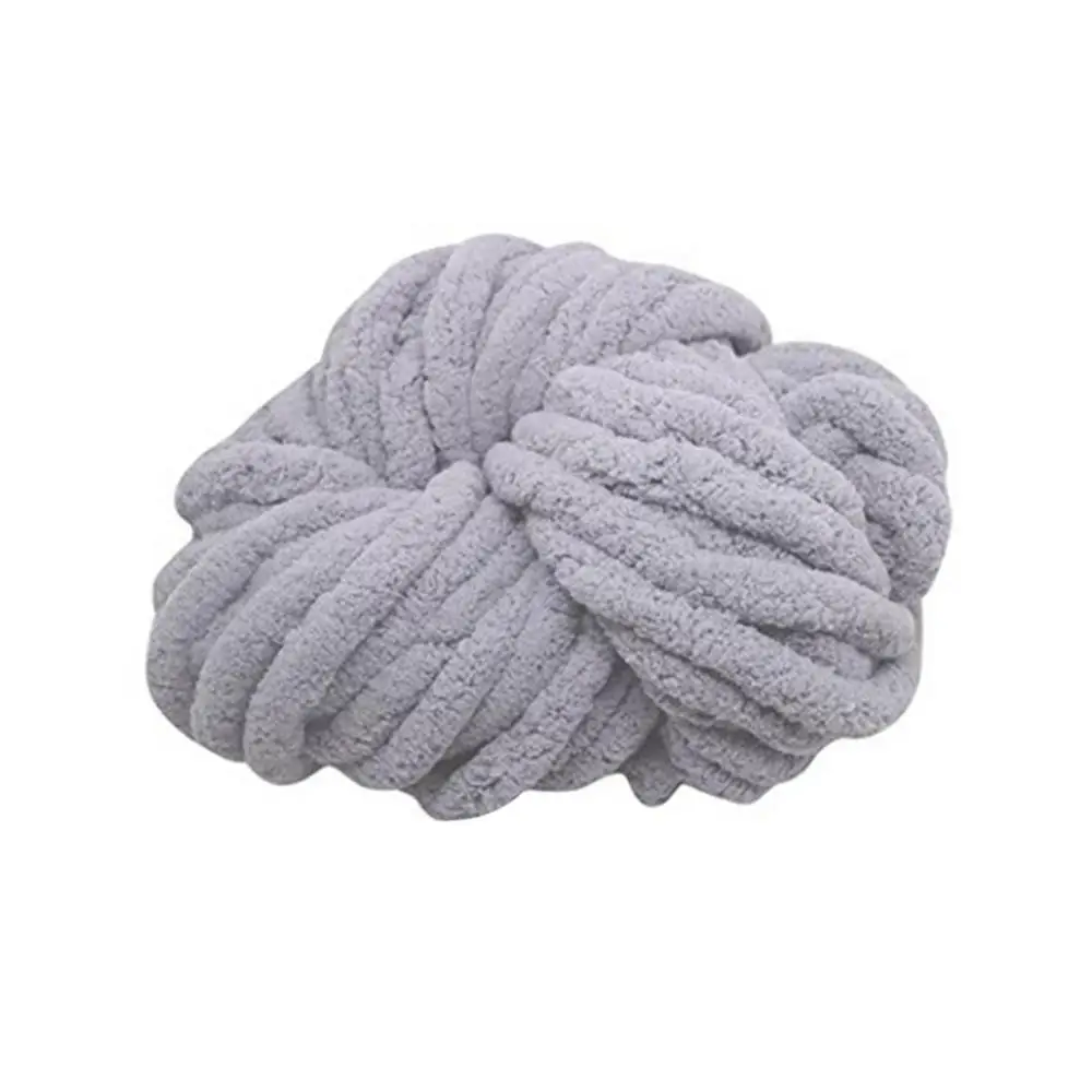 250g Soft Thickness Yarn Mix Color Polyester Wool DIY Woollen Big Soft  Knitting Crochet Hand Woven Chenille Hand-woven Thread - AliExpress