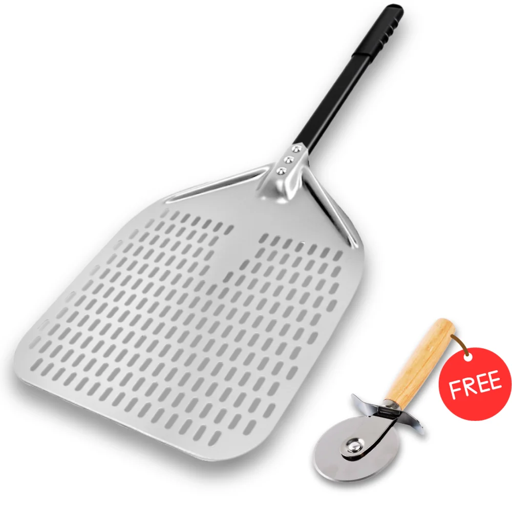 Pizza Perforated Shovel Paddle 10 12 13 14 Inch Short/Long Handle Oven Turning Peel Baking Tools pizza peel,pizza bakeware