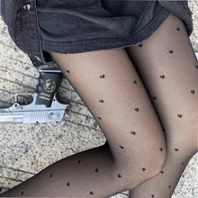 

Sexy White Black Love Stockings Jk Summer Thin Section Ins Style Lolita Coquette New Pantyhose Ultrathin Soft High Quality Nylon