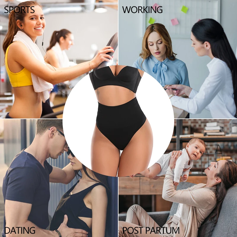Women Thong Panty Shaper High Waist Tummy Control Panties Slimming Underwear  Waist Trainer Shaping Briefs Butt Lifter Shapewear - AliExpress
