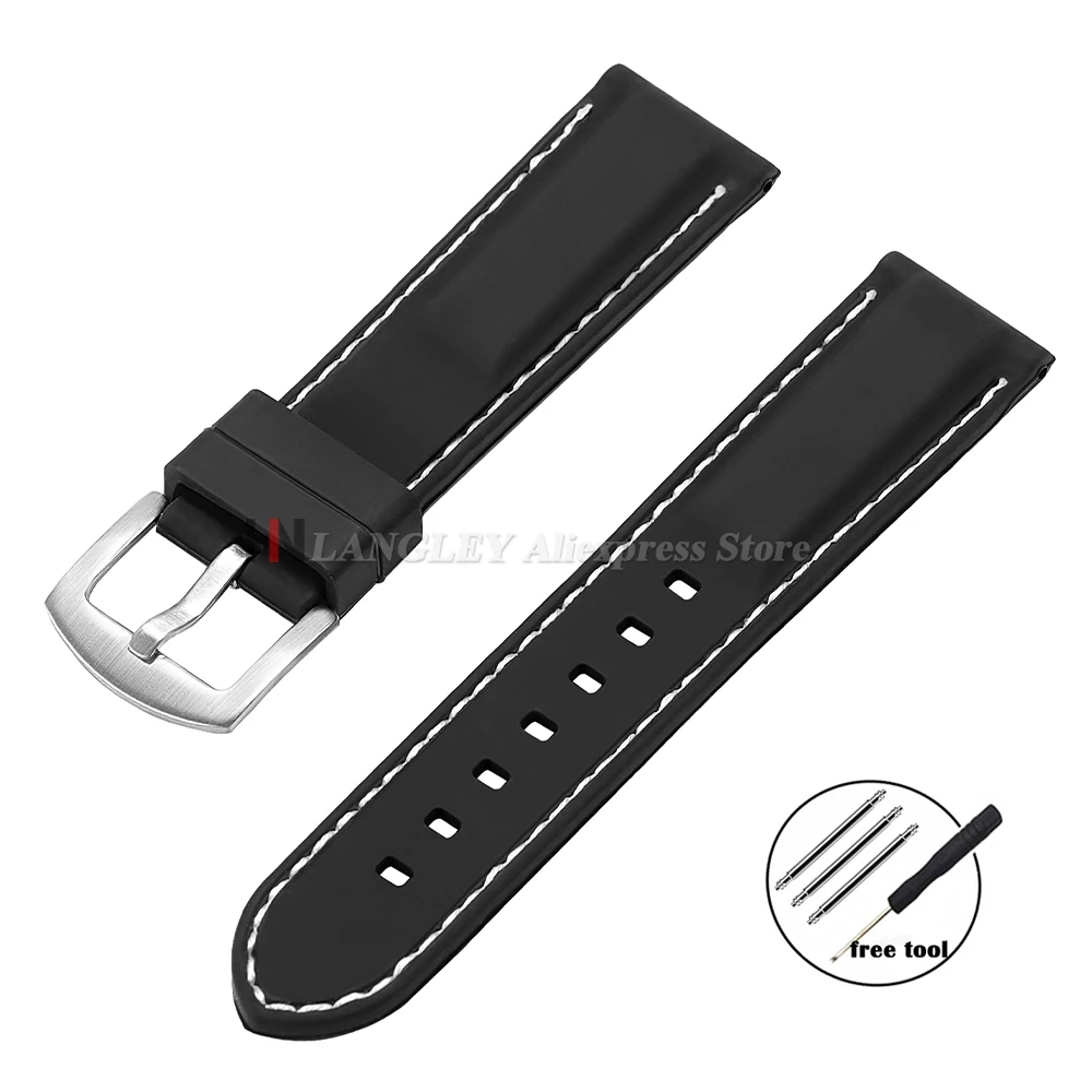 Versatile Waterproof Silicone Sport Watch Strap