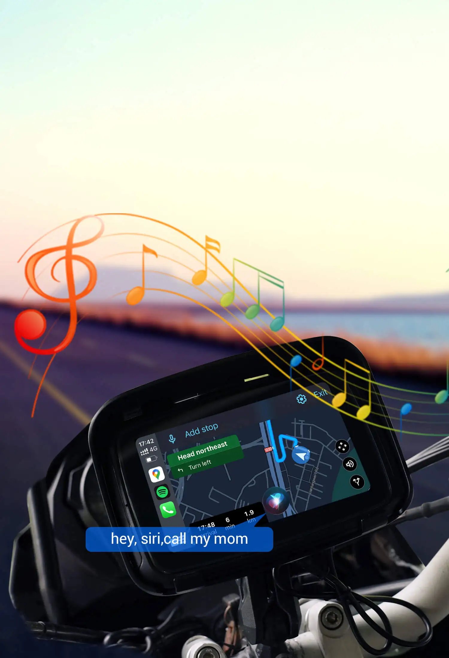 Ottocast CarPlay Lite C5 Motorcycle GPS Wireless Carplay Android Auto Waterproof Screen