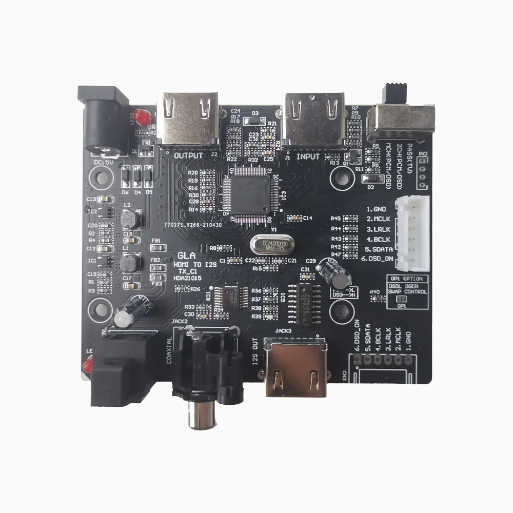 HDMI-Compatible/MHL Digital Interface Separate Extract Audio I2S/Optic Fiber/Coaxial HDMI-Compatible To I2S/IIS Assembled 2