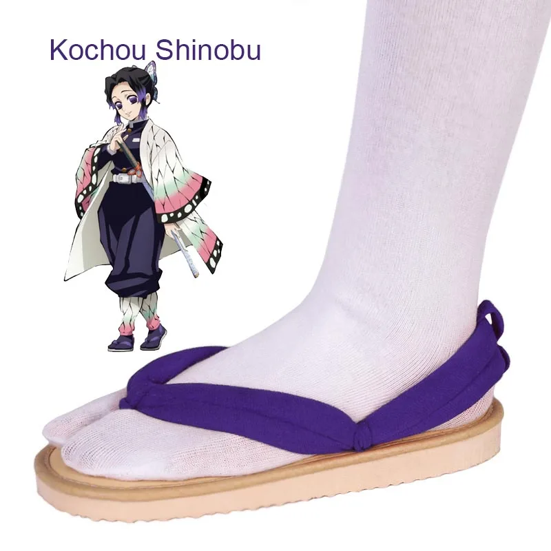 Hot Anime Demon Slayer Kimetsu No Yaiba Cosplay Accessories Kamado Nezuko Cosplay Clogs Kimono Flip-flops Geta Slippers Shoes