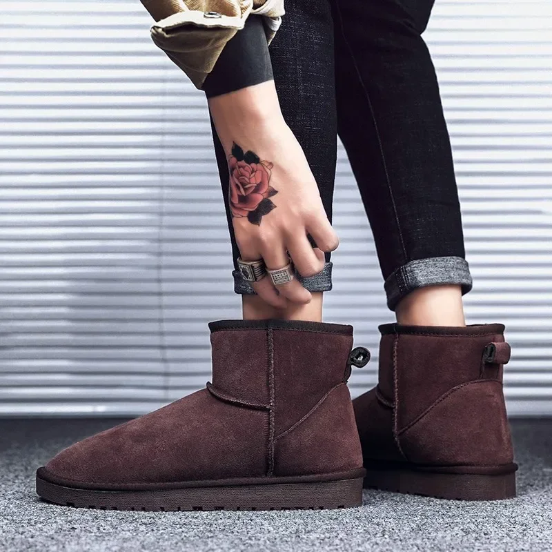 Winter Men Snow Boots Women High-top Sports Shoes Fashion Casual Shoes Fur Cotton Warm Comfortable Lightweight Couples 35-47,winter snow boots,men boots