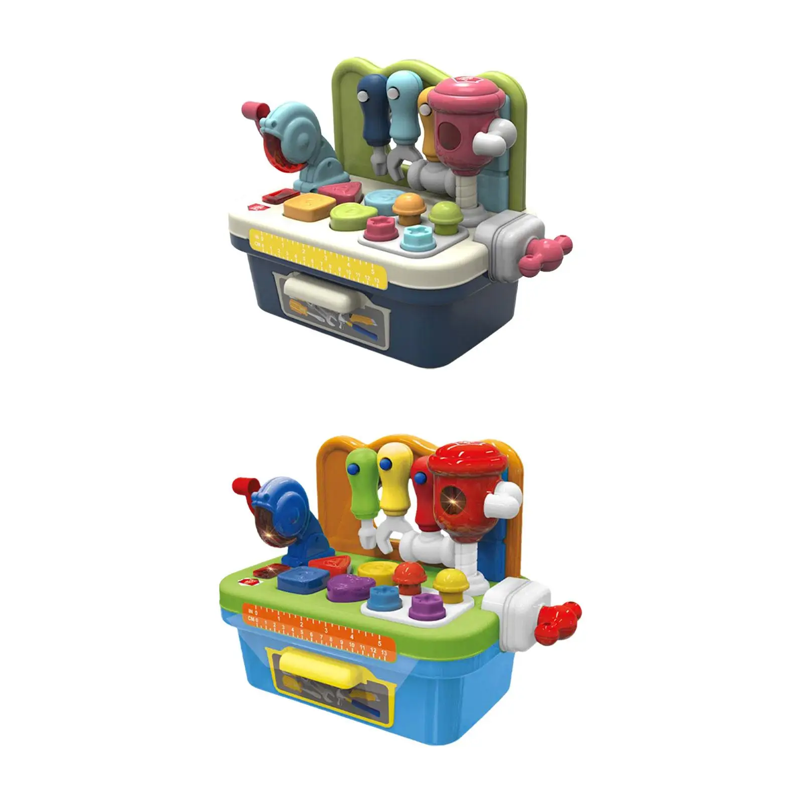 Kids Workbench Toy Shape Sorter Tool Multifunction Construction Workbench Toy for 1 2 3 4 Years Old Girls Kids Boy Birthday Gift