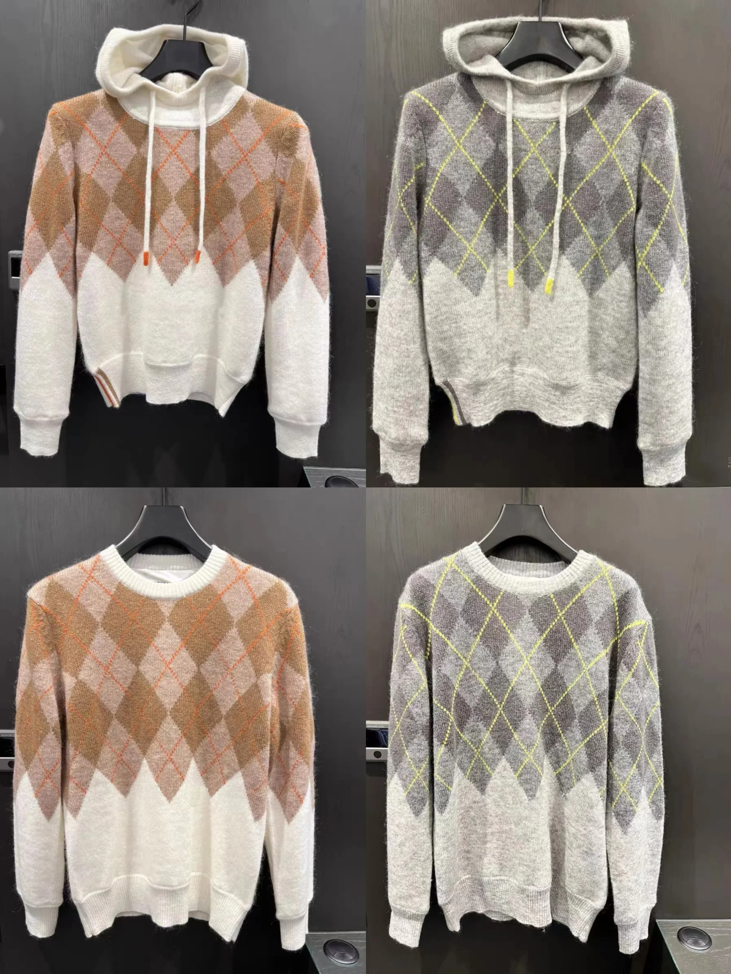 

2023 Winter New Golf Apparel Women's Hooded Sweater Thickened Warm Windproof Men's Pullover Knit Shirt
