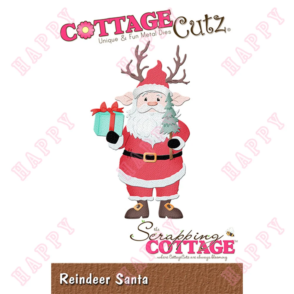 

New Arrival Metal Cutting Die Reindeer Santa For Scrapbook Diary Decoration Album Embossing Template DIY Greeting Card Handmade