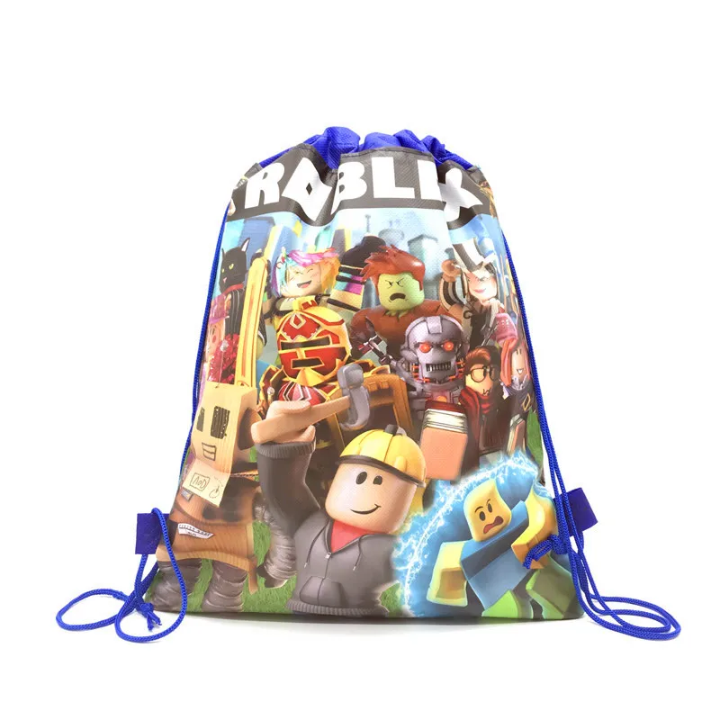 6/12/18/56PCS Roblox 부직포 Drawstring 가방 Roblox 게임 파티 장식 어린이 생일 파티 베이비 샤워 용품 선물