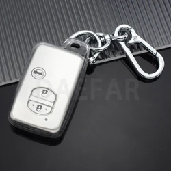 Crystal Clear Car Key Case Cover with Keychain Holder (Set 1)