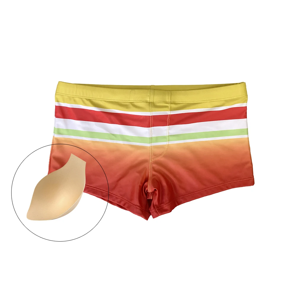 Mens Pad Enhance Swim Briefs Beach Board Surfing Swimwear Summer Male Sport Bathing Suit