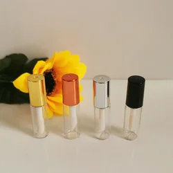 Wholesale 1.2ML Empty Lip Gloss Tubes Rose Gold DIY Plastic Elegant Liquid Lipstick Container Round Mini Lipgloss Sample Bottle