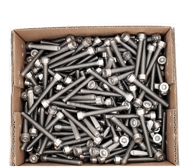 10pcs DIN912 티타늄 육각 소켓 헤드 캡 나사 M1.6 M2 M2.5 M3 M4 M5 M6 TA2