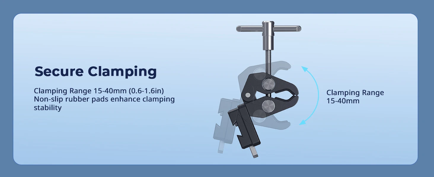 SmallRig V-Mount Krabbenförmige Klemme, für mit den meisten V-Mount-Batterien, 15–40 mm Klemmbereich für Stative, Lichtstative -5313 – Detail 5