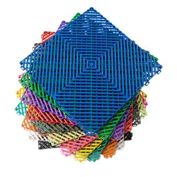 PVC Plastic Interlocking Garage Tiles Flooring, Cheap High Strength Car Wash Room Splicing Floor Mat, Pp Plastic