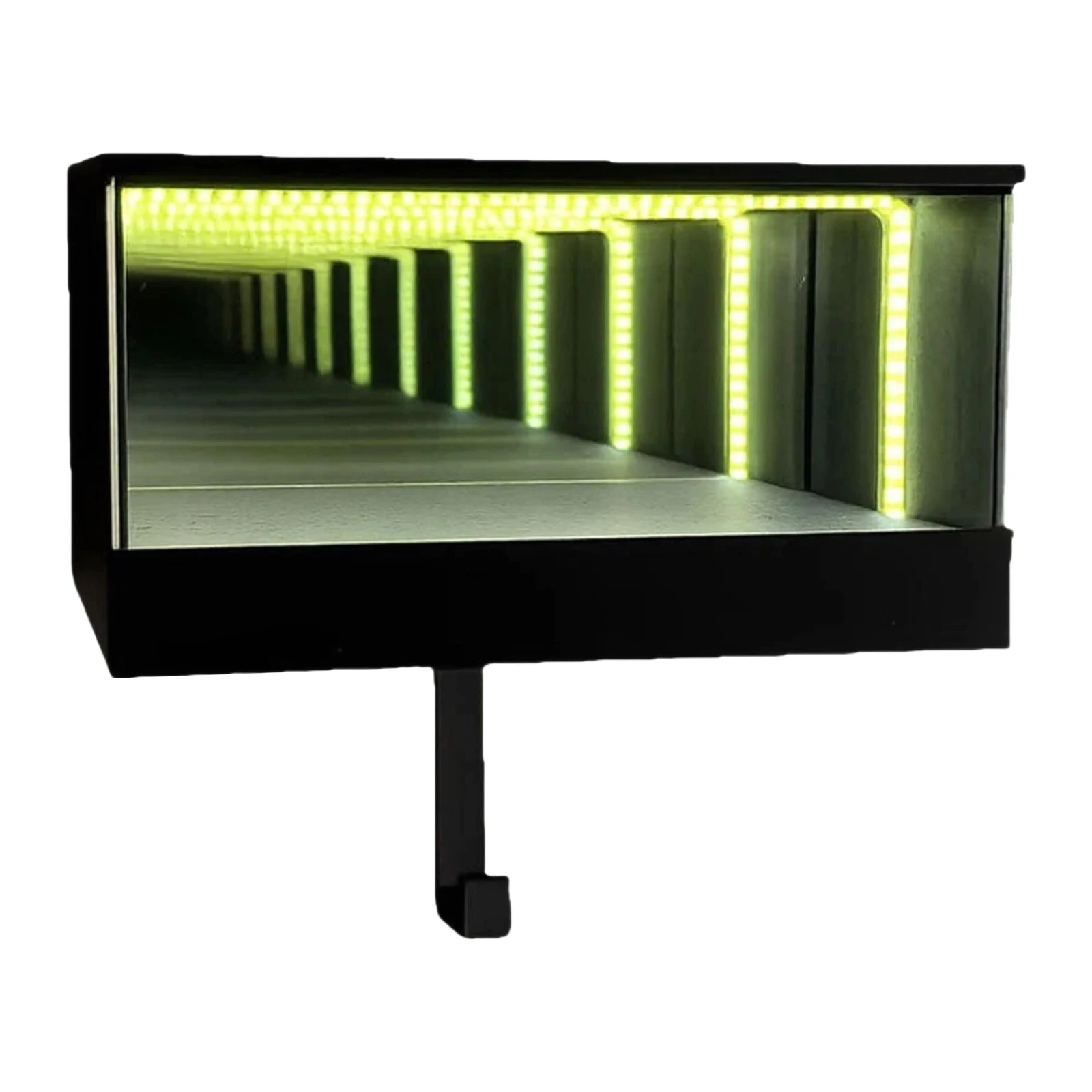 Infinity-Mirror Wall Key Holder — Plastic, 10.5 × 6.5 cm